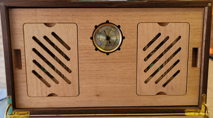 Cigar Humidor - Wenge with Spanish Cedar Lining - 80 Capacity