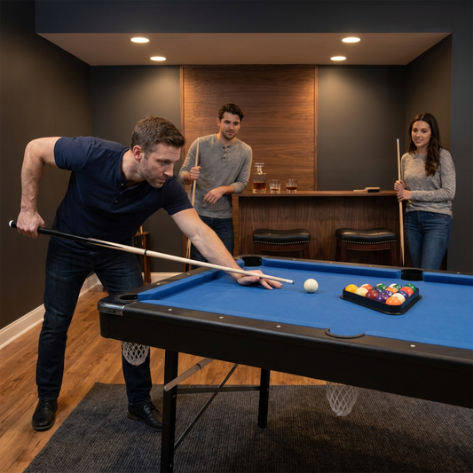 6 or 7 Ft Billiards Table, Portable Billiards Tables, Pool Tables for Full Size, Pool Table Set for Family Game Room, Adult Rrec Room, Basements, Man Cave or Garage — Lifestyle