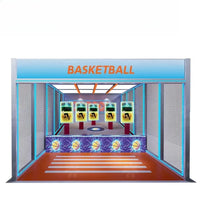 Northern Lights Metal Indoor Foldable Basketball Arcade Game Machine with Hoop Colorful Finish 2-Year Warranty Universal Plug